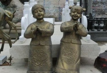 景区铜雕儿童雕塑