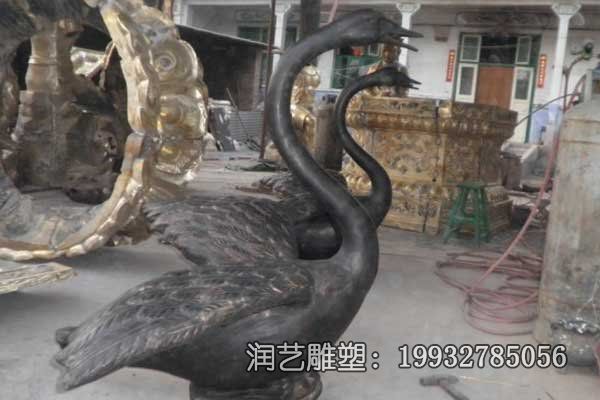 游乐场铜雕天鹅雕塑 游乐场铜雕天鹅雕塑