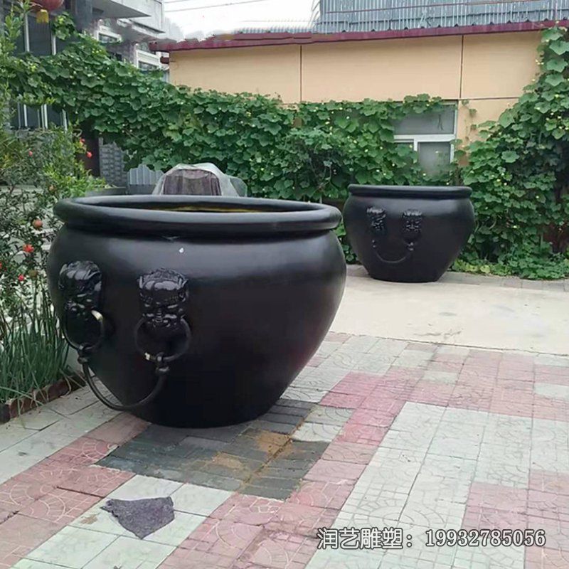 酒店铜雕水缸雕塑 酒店铜雕水缸雕塑