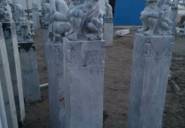 酒店石雕拴马桩雕塑