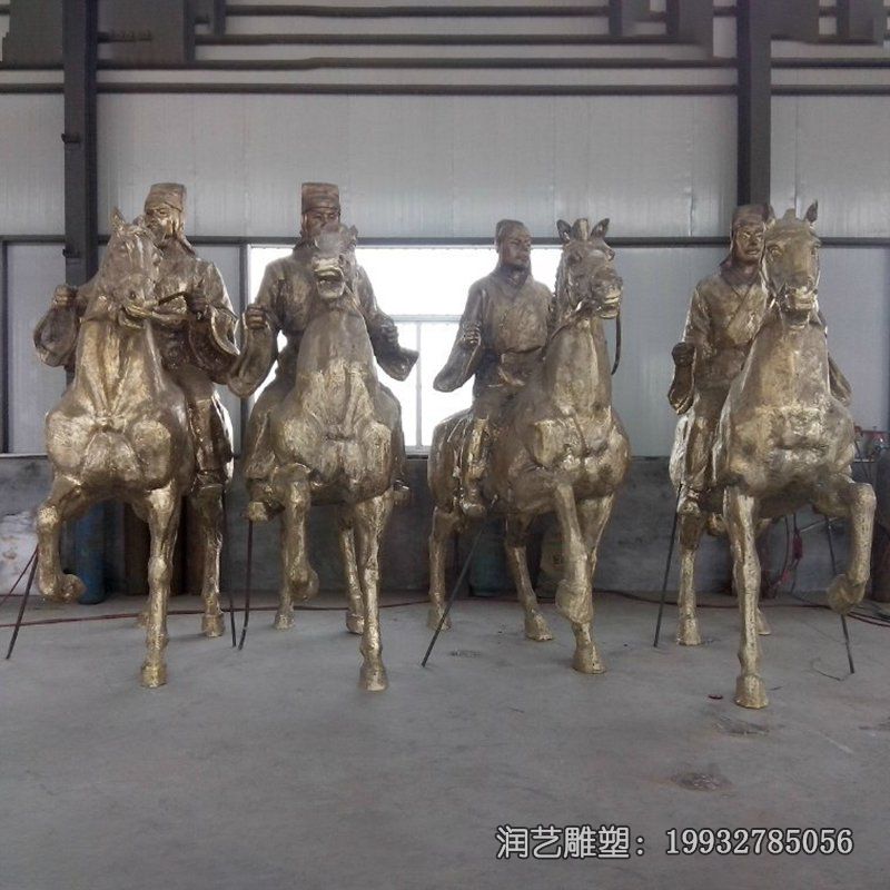 草坪铜雕骑马人物雕塑 草坪铜雕骑马人物雕塑