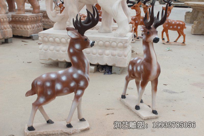 城市石雕鹿动物雕塑 城市石雕鹿动物雕塑