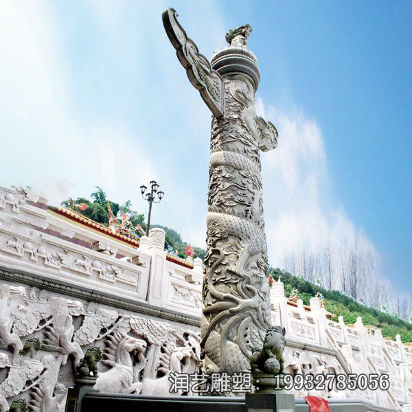 景区石雕龙柱雕塑 景区石雕龙柱雕塑
