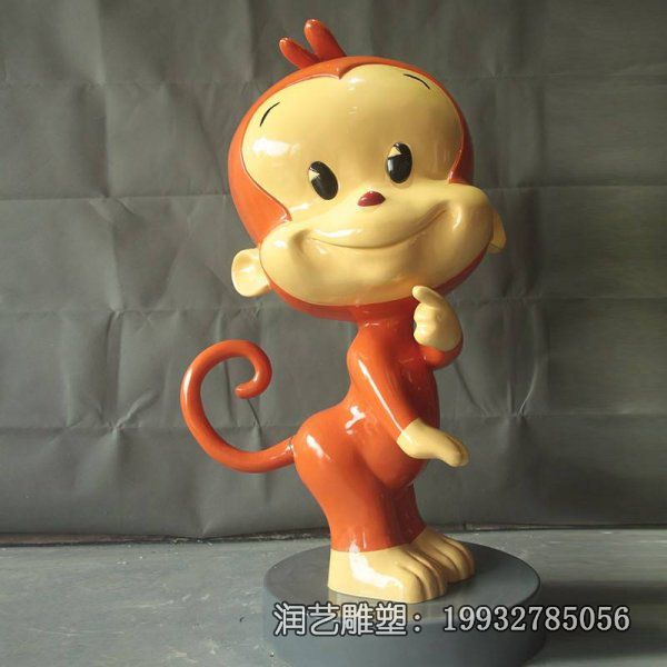 小区玻璃钢猴子雕塑 小区玻璃钢猴子雕塑