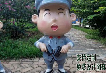 景区玻璃钢红军雕塑
