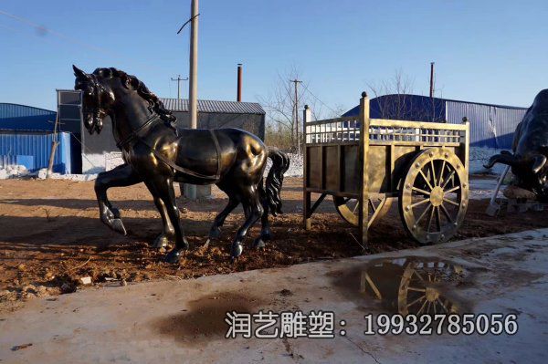 商场铜雕马车雕塑 商场铜雕马车雕塑