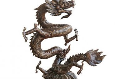 草坪铜雕龙雕塑