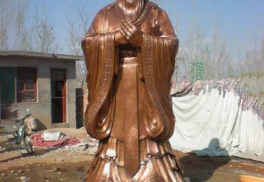 企业铜雕老子雕塑