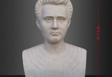 景区石雕居里夫人雕塑