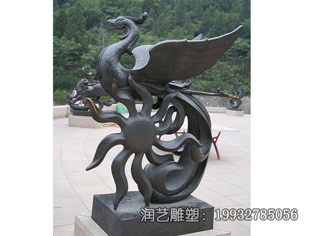 公园铜雕凤凰雕塑 公园铜雕凤凰雕塑