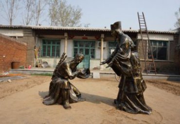 校园铜雕负荆请罪雕塑