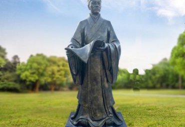 草坪铜雕蔡伦雕塑