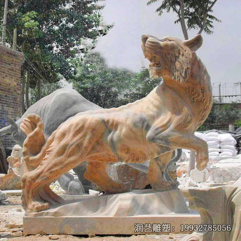 景区石雕老虎雕塑 景区石雕老虎雕塑