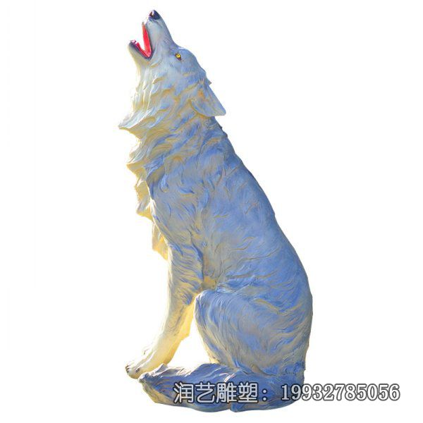 商场玻璃钢狼雕塑 商场玻璃钢狼雕塑