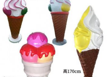 小区玻璃钢冰激凌雕塑