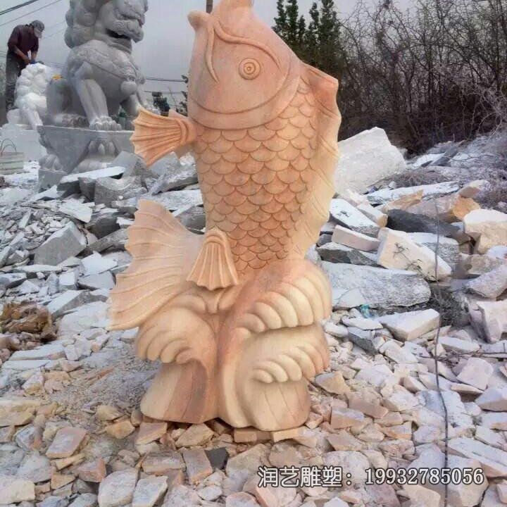 酒店石雕鱼动物雕塑 酒店石雕鱼动物雕塑