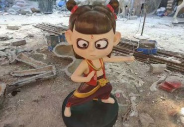 小区玻璃钢哪吒雕塑