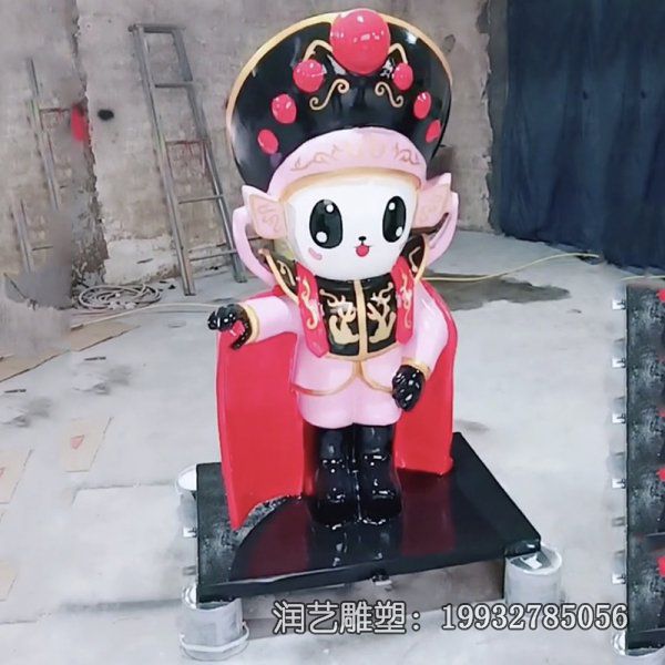 小区玻璃钢唱戏雕塑 小区玻璃钢唱戏雕塑