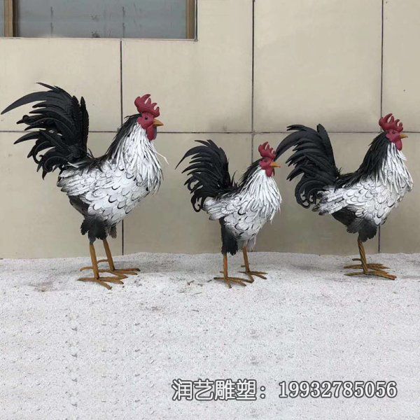 公园玻璃钢鸡雕塑 公园玻璃钢鸡雕塑