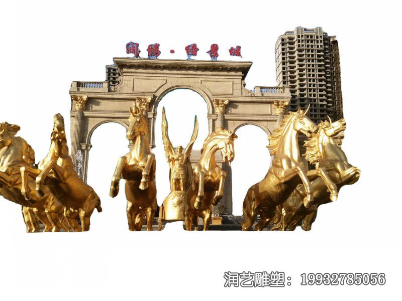 酒店铜雕阿波罗战车雕塑 酒店铜雕阿波罗战车雕塑