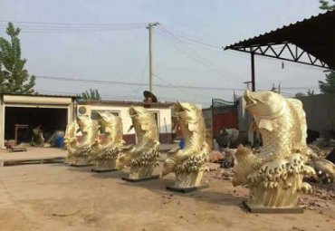 公司铜雕鱼动物雕塑