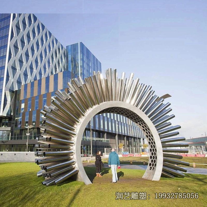 商场不锈钢拱门雕塑 商场不锈钢拱门雕塑