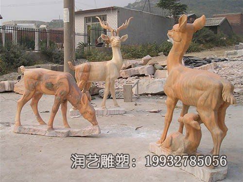 小区石雕鹿动物雕塑 小区石雕鹿动物雕塑