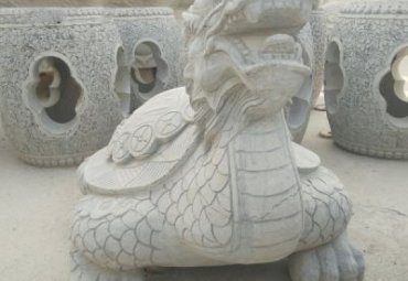 校园石雕龙龟雕塑