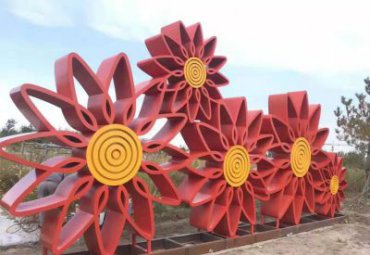 公园不锈钢花雕塑