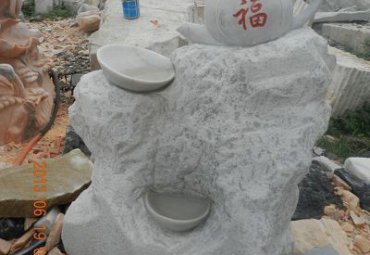 酒店石雕流水盆雕塑