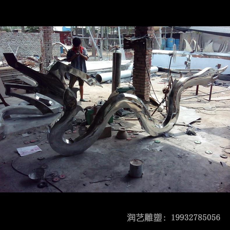 医院不锈钢龙雕塑 医院不锈钢龙雕塑