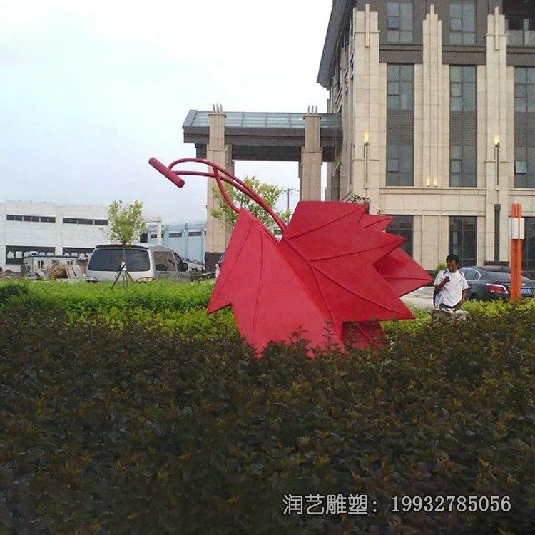 城市不锈钢枫叶雕塑 城市不锈钢枫叶雕塑