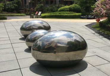 医院不锈钢球形雕塑