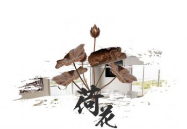 公司铜雕荷花雕塑
