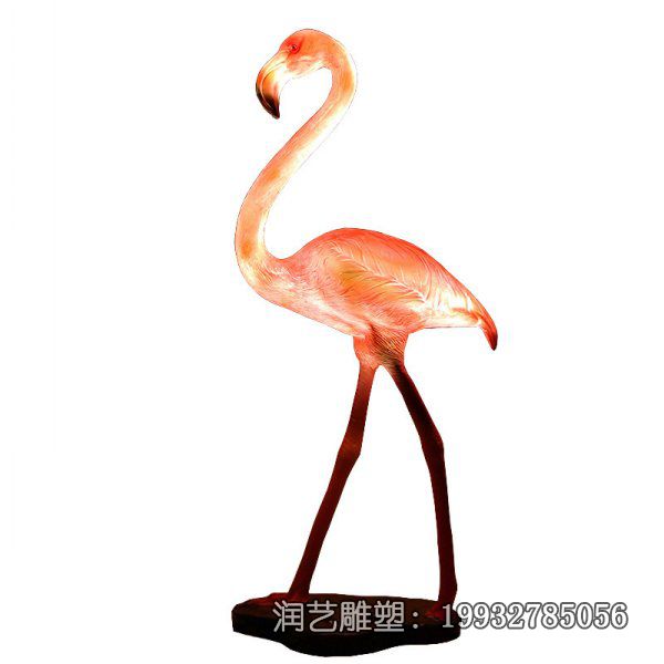 游乐场玻璃钢火烈鸟雕塑 游乐场玻璃钢火烈鸟雕塑