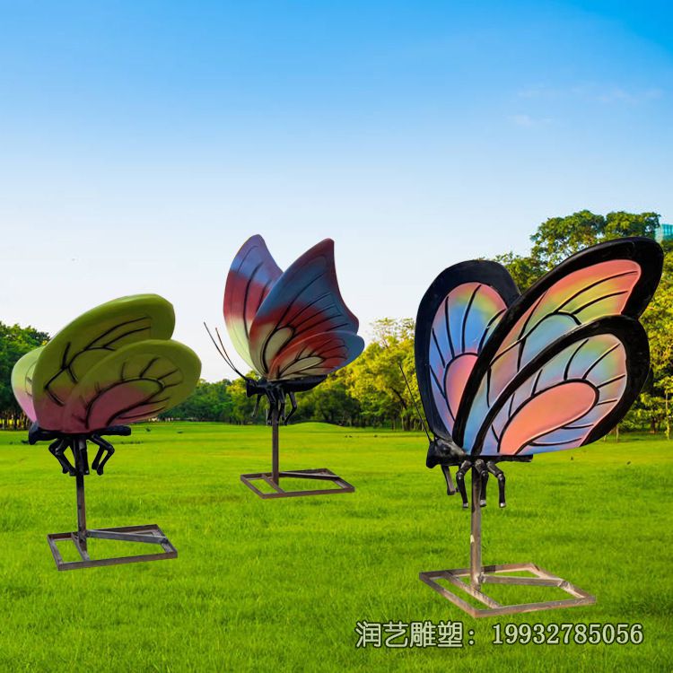 企业玻璃钢蝴蝶雕塑 企业玻璃钢蝴蝶雕塑