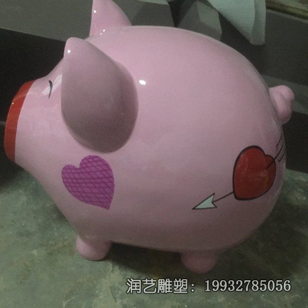 景区玻璃钢猪雕塑 景区玻璃钢猪雕塑