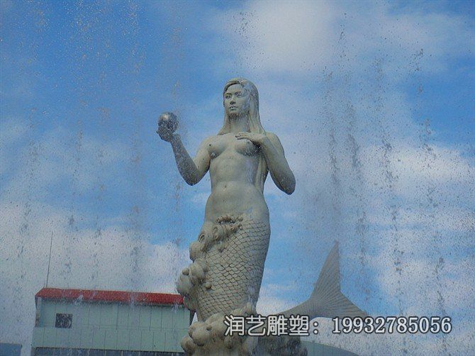 广场石雕美人鱼雕塑 广场石雕美人鱼雕塑