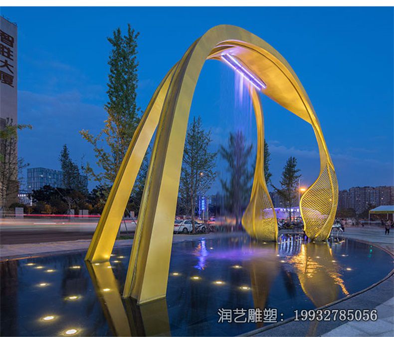 广场不锈钢拱门雕塑 广场不锈钢拱门雕塑