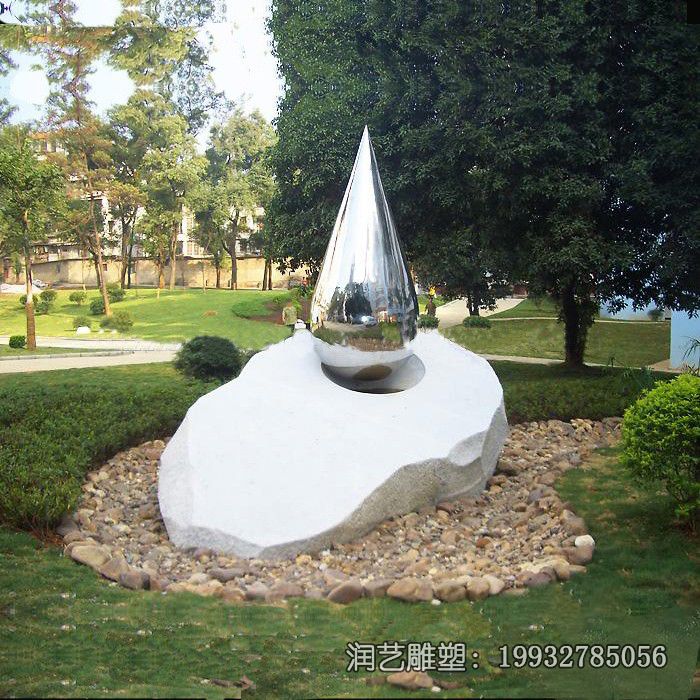 游乐场不锈钢水滴雕塑 游乐场不锈钢水滴雕塑