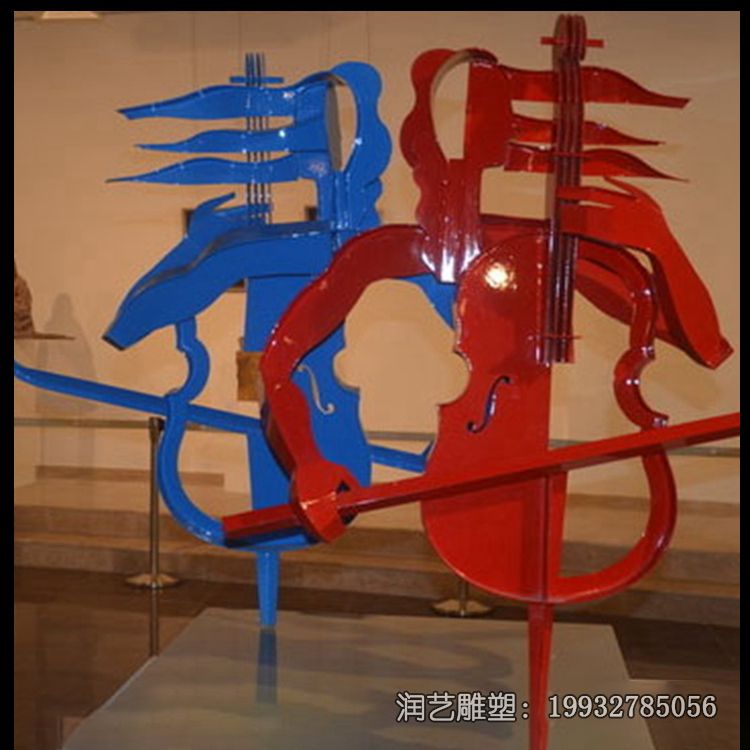 公园不锈钢大提琴雕塑 公园不锈钢大提琴雕塑