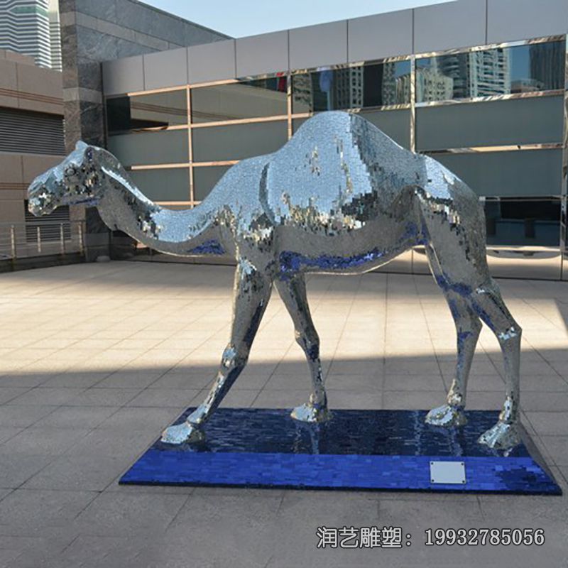 商业街不锈钢骆驼雕塑 商业街不锈钢骆驼雕塑