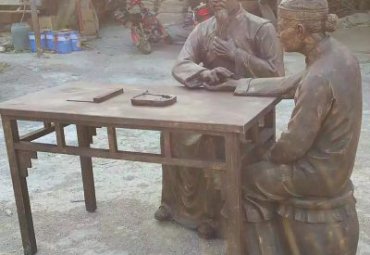 校园铜雕中医人物雕塑