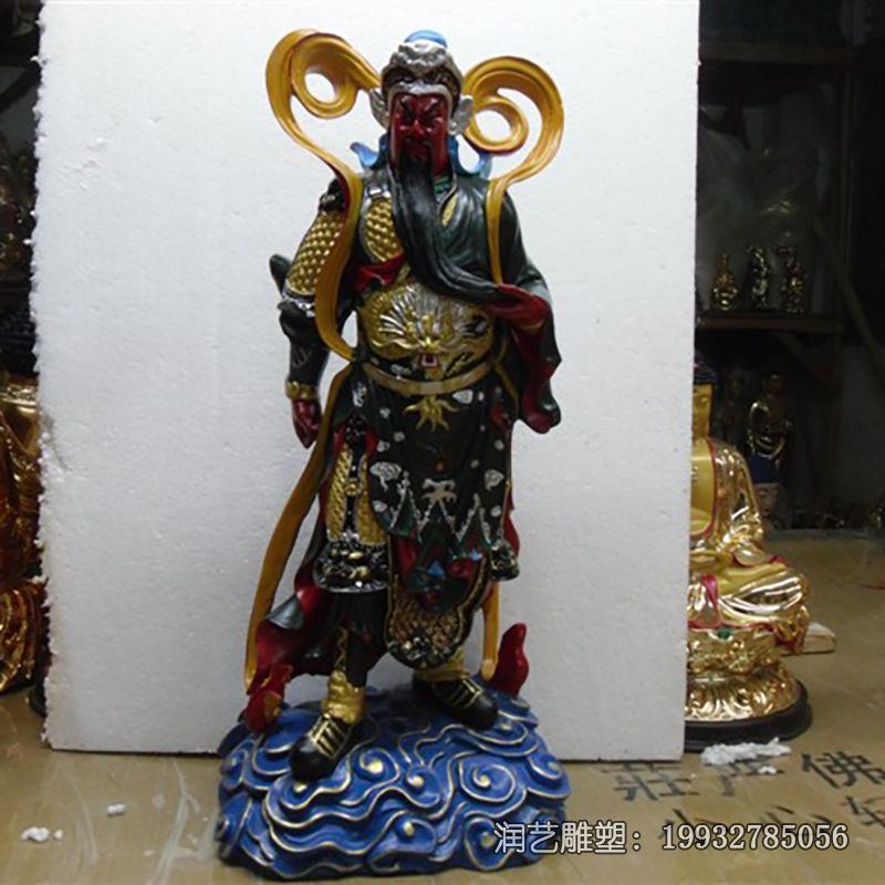 医院玻璃钢关公雕塑 医院玻璃钢关公雕塑