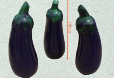 草坪玻璃钢茄子雕塑