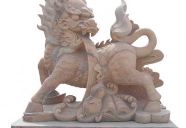 景区石雕麒麟雕塑