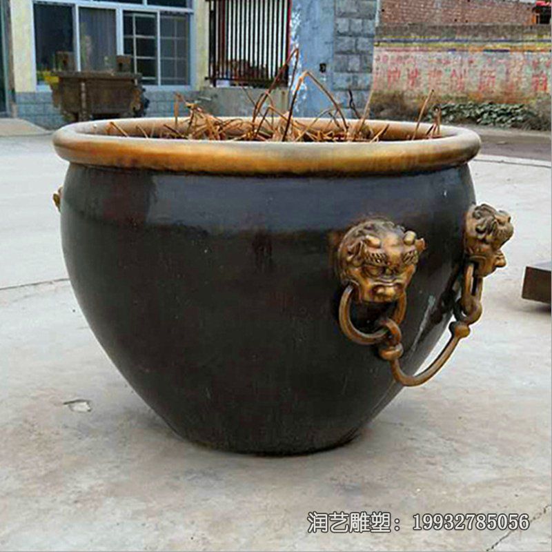 广场铜雕水缸雕塑 广场铜雕水缸雕塑