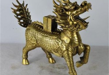 小区铜雕麒麟雕塑