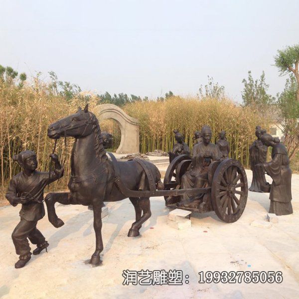 商场铜雕马车雕塑 商场铜雕马车雕塑