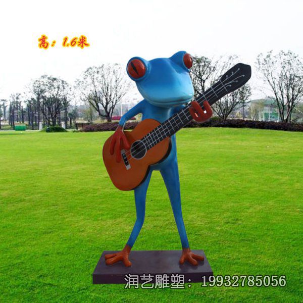 景区玻璃钢青蛙雕塑 景区玻璃钢青蛙雕塑